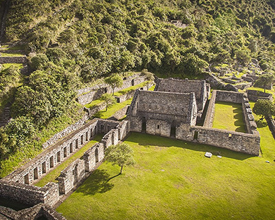 Main square in the Archaeological site of Choquequirao
